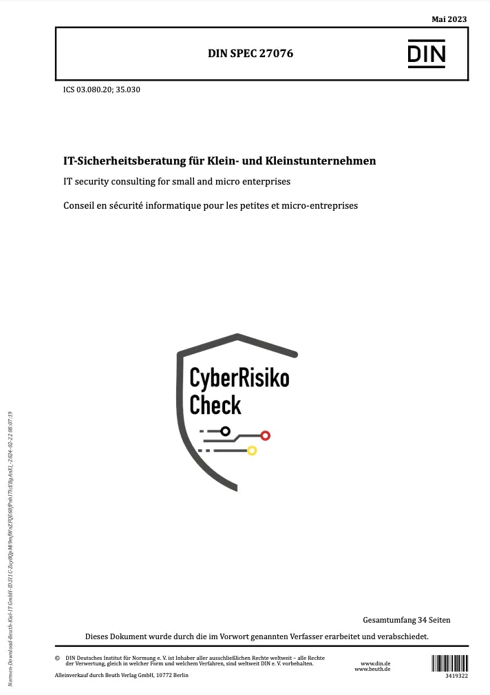 DIN Zertifikat Cyberrisiko-Check