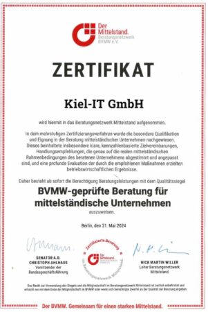 Zertifikat BVMW